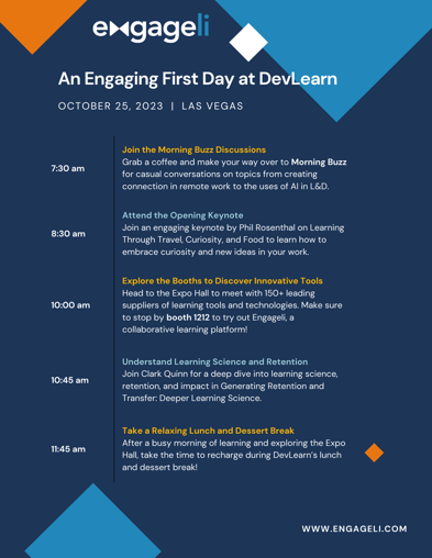 A guide to the perfect first day at DevLearn 2023
