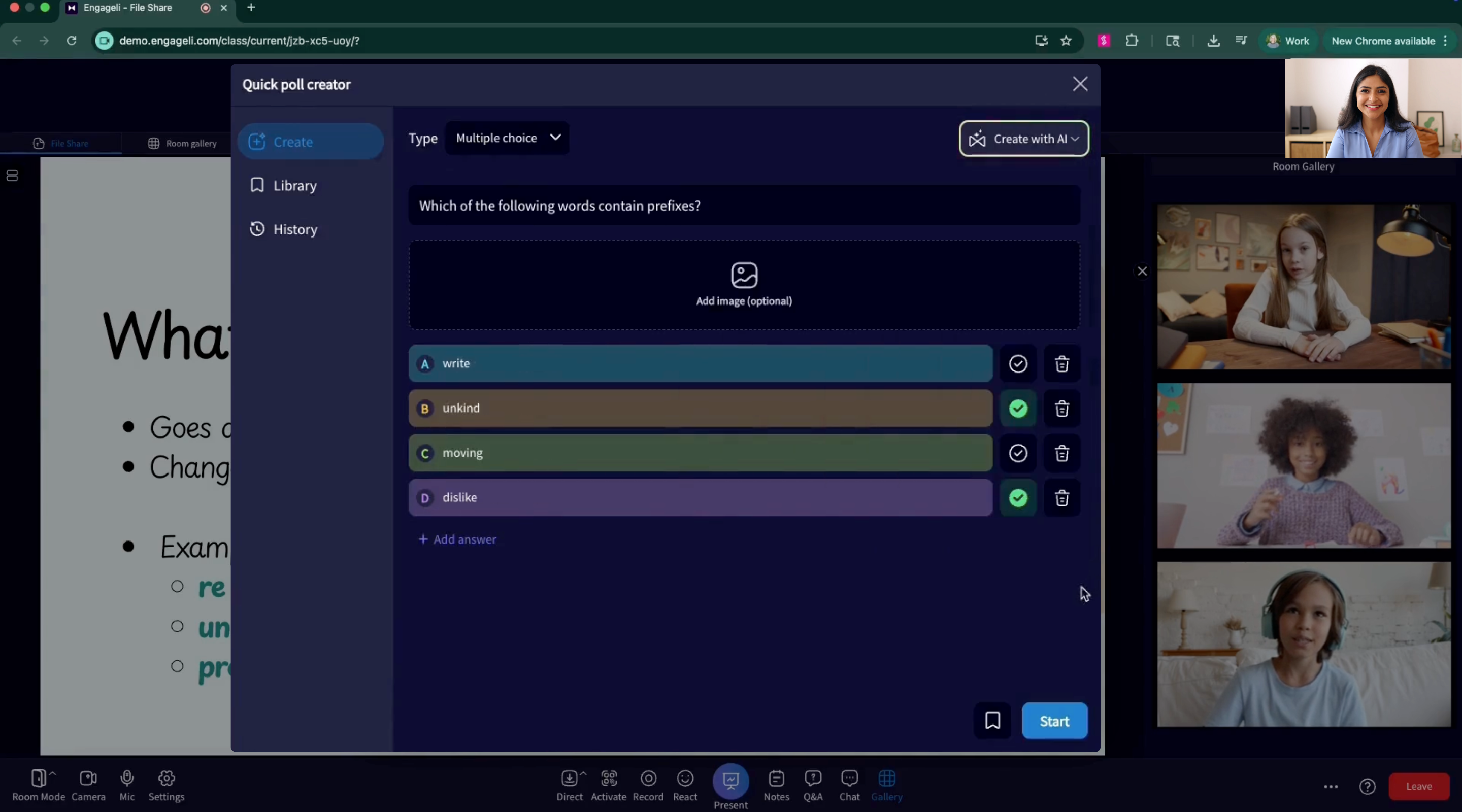 AI quick poll creator