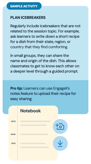 Sample Activity for Promoting Informal Learner Connections