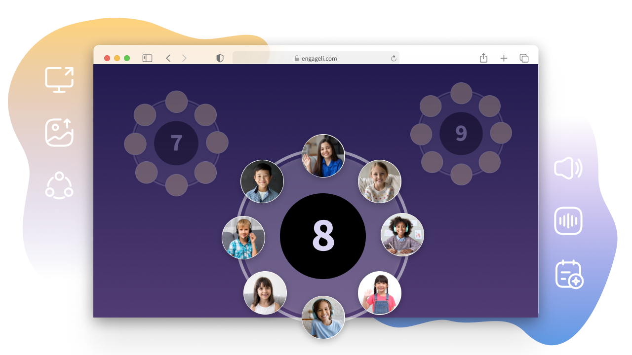 Collaborative Table seating in Engageli